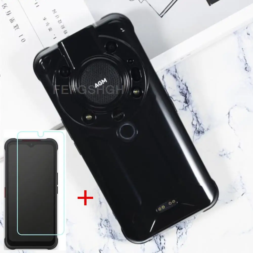 

transparent Phone Case For AGM Glory Pro Case Silicon Back TPU Cover For AGM G1 Pro Glory SE Tempered Glass Screen Protector