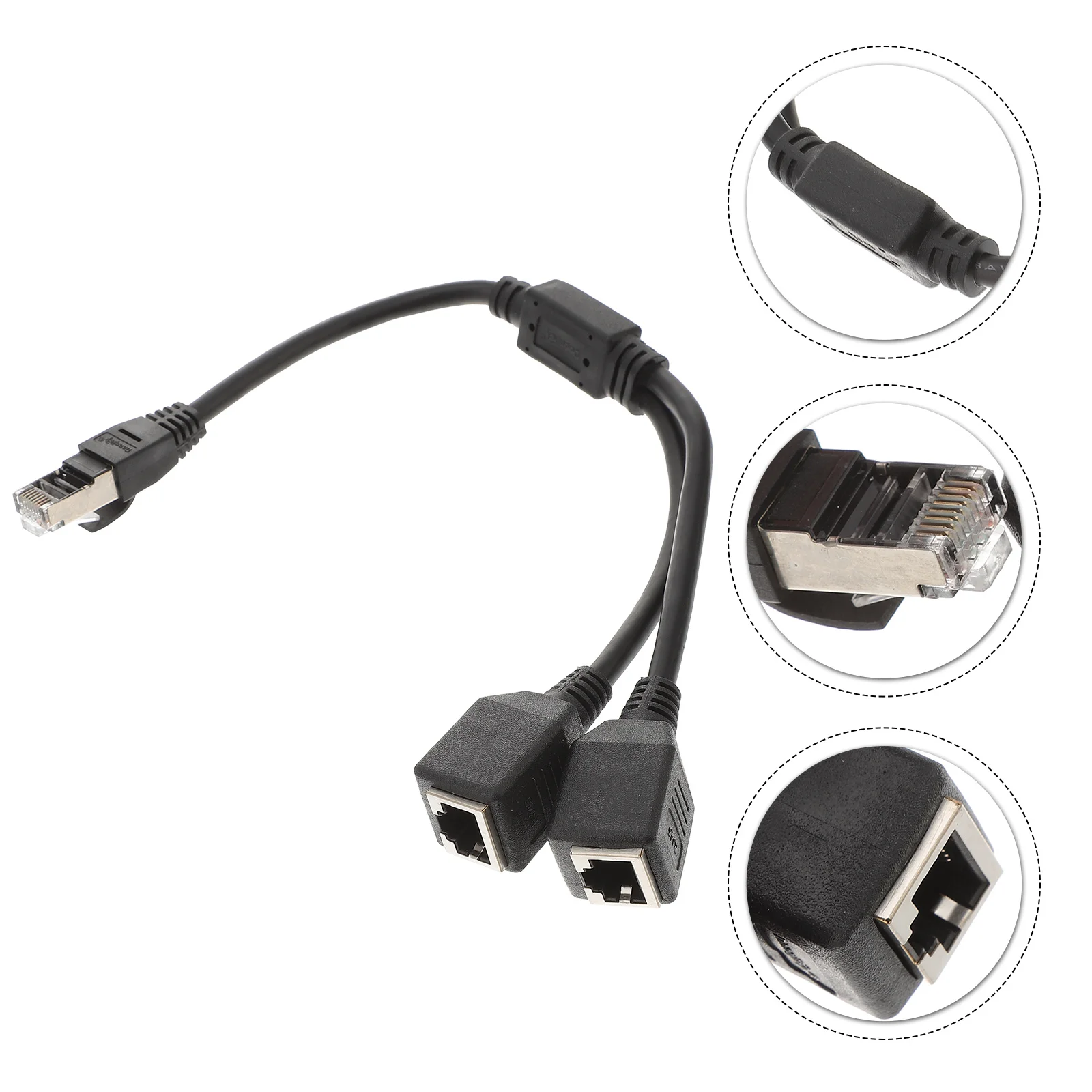 

1Pc RJ45 Ethernet Cable Adapter Splitter 1 Male to 2 Female Port LAN Network Plug 2 in 1 Adapter NetWork Accessories Splitter