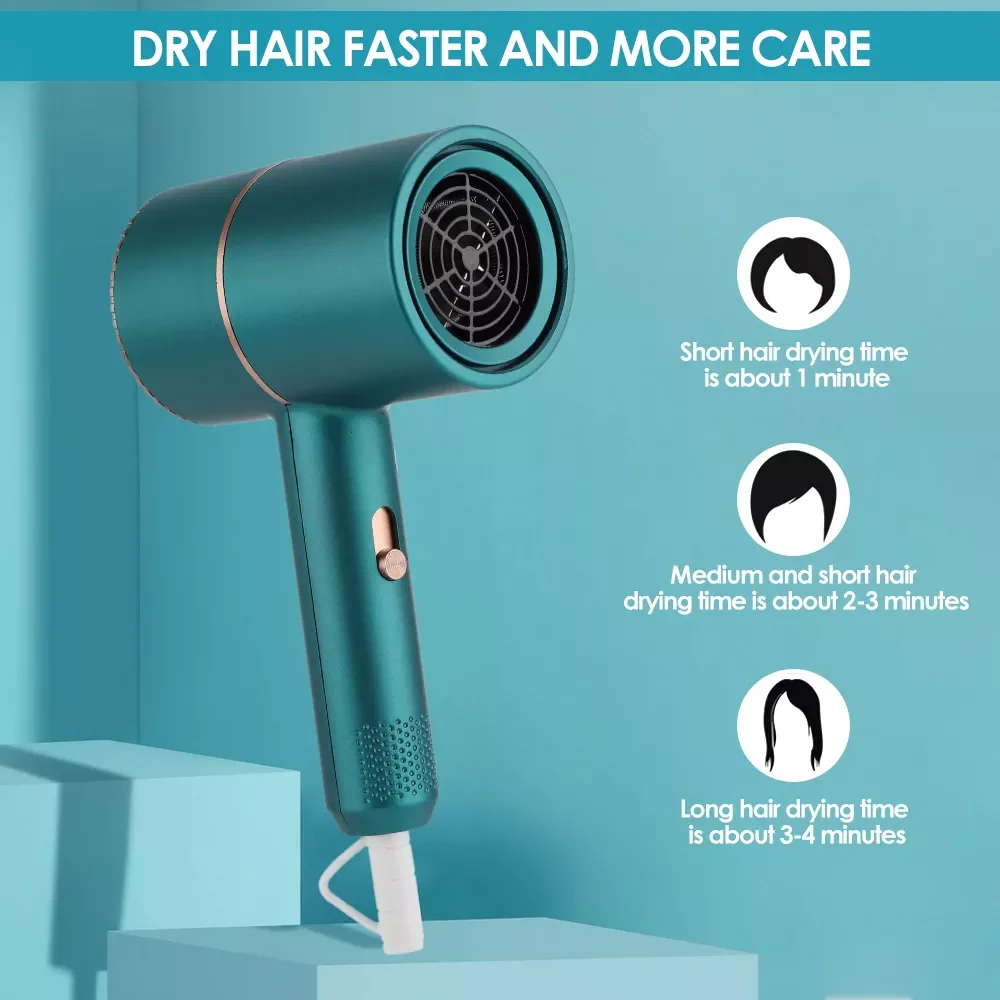 

Hair Dryer Household Heating and Cooling Air Hair Dryer home Appliances High Power Blue Light Anion anti-static Modeling tools