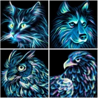 fast delivery 5d diy squareround diamond painting anime cross stitch wolf eagle diamond embroidery mosaic home decoration gifts