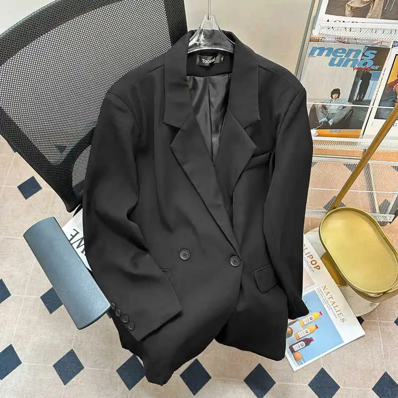 Винтажный американский винтажный черный маленький костюм Верхняя одежда для