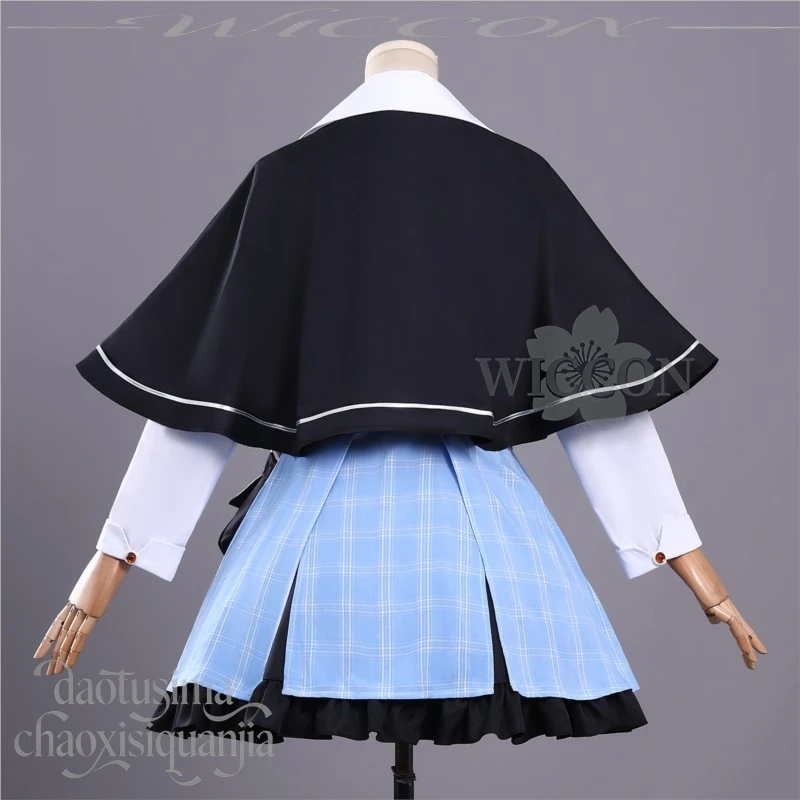 Фото Аниме игра Mahou Shoujo No Majo Saiban Tachibana Sherii косплей детективный костюм синяя клетчатая юбка сладкая Лолита Хэллоуин №4