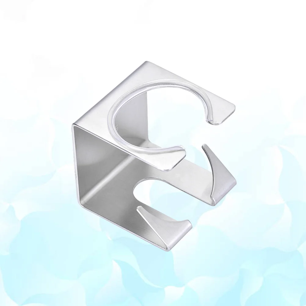 

Hooks Hook Rack Hanging S Bathroom Holder Wall Zinc Stainless Hangers Free Pouch Hair Plated Silver Coat Kitchen accessories