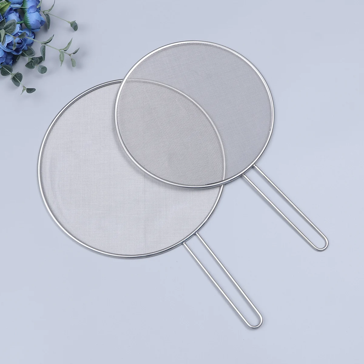 

2 PCS Grease Splatter Screen Guard Skillet Lid Stovetop Griddle Pot Stainless Steel