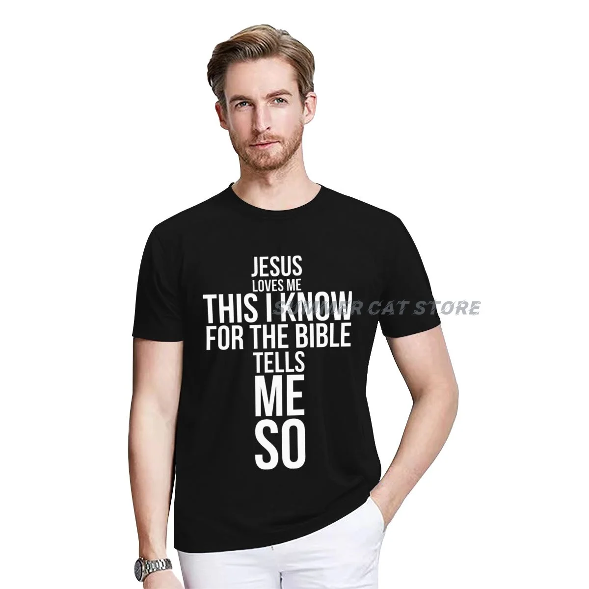 

Jesus Loves Me 1 Men's T-shirt Essentials High Street Men and Women Short Sleeve T Shirts