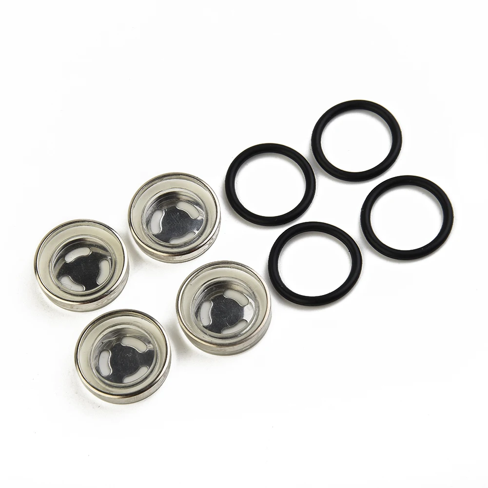 

4x 18mm Diameter Motorcycle Bike Brake Master Cylinder Reservoir Sight Glass Len Gasket Metal/ABS Accessories