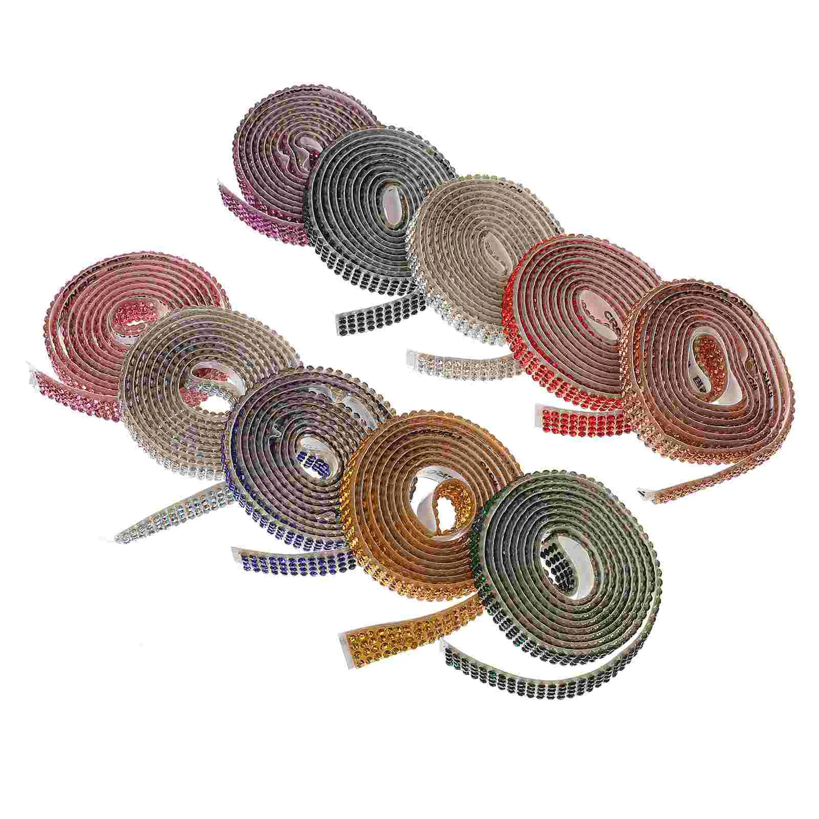 

10 rolls of Rhinestone Ribbon Trim DIY Craft Wedding Clothes Decorations