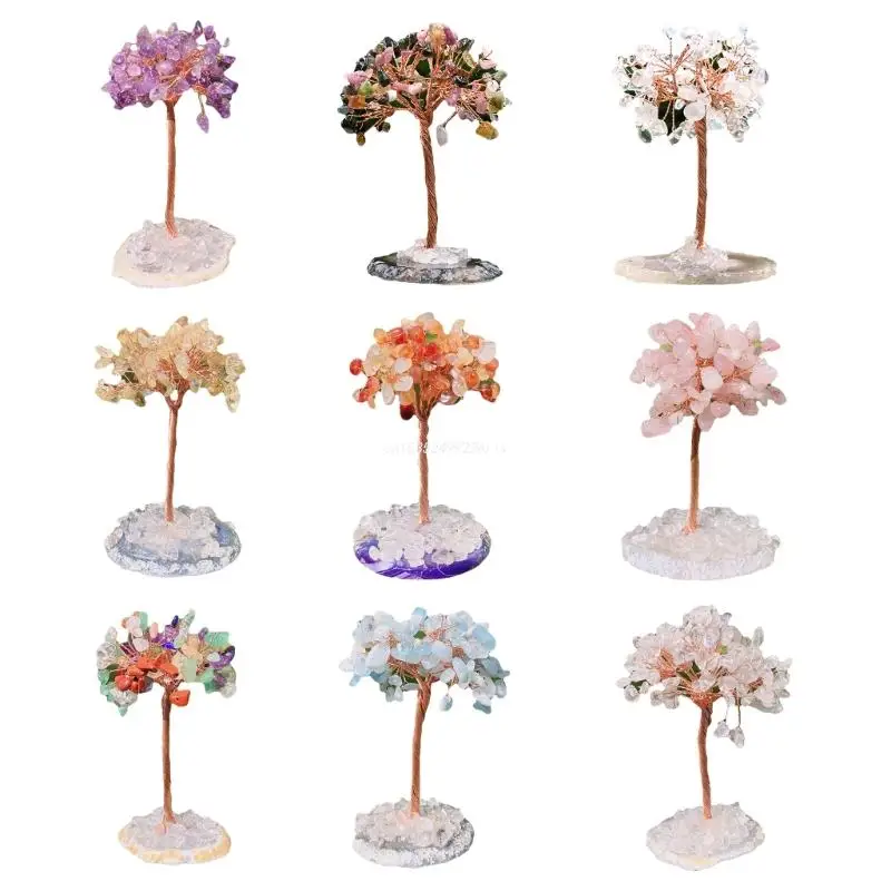 

Crystal Gravel Tree of Life Figurine Model Ornament Crafts Supplies