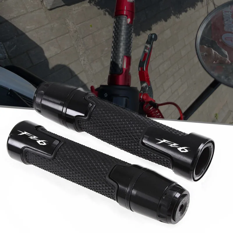 

For YAMAHA FZ6 FZ6S FZ 6 7/8"22mm Aluminum Rubber Handlebar Grips Ends Handle Caps Hand Bar Plugs