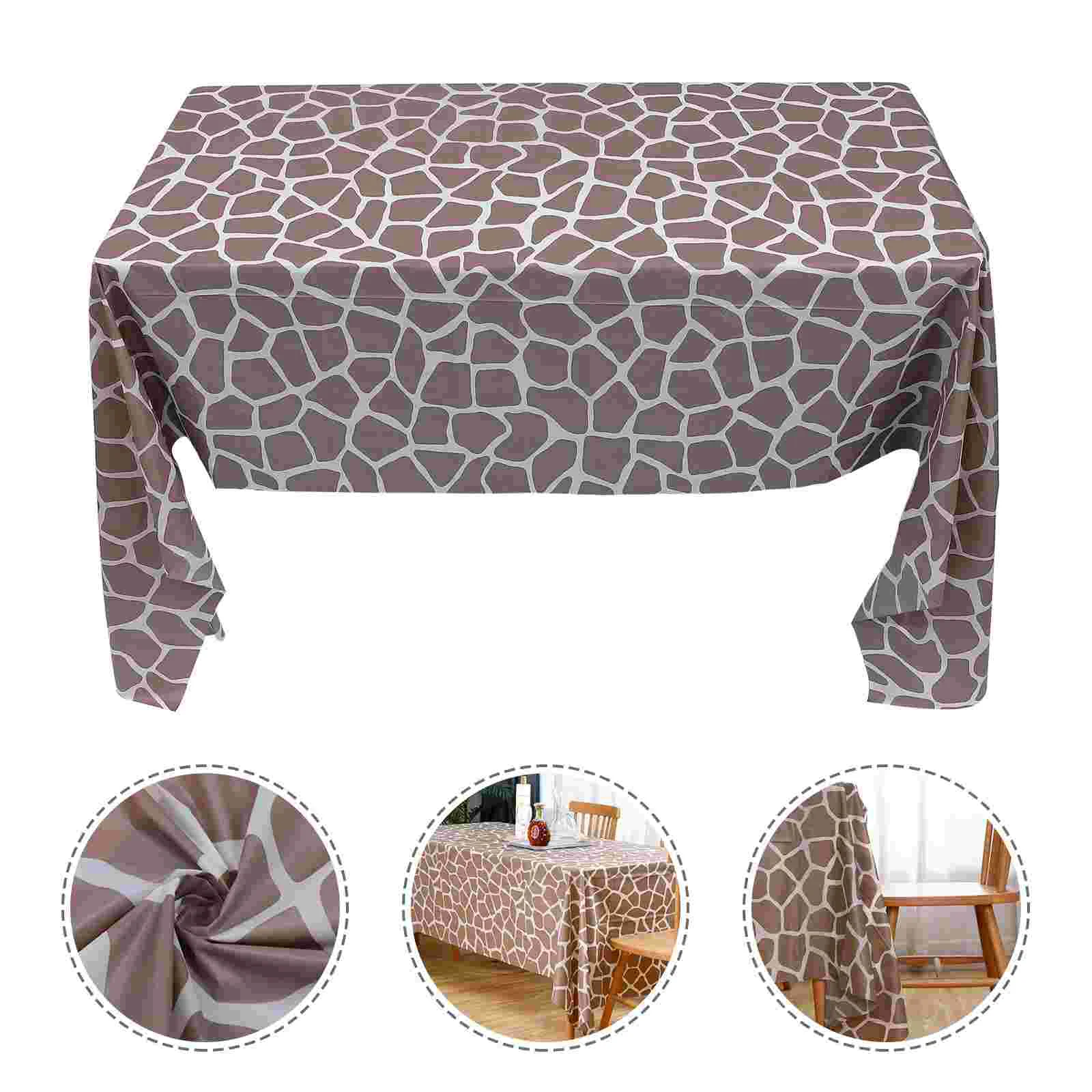 2 Pcs Animal Tablecloth Grain Disposable Party Dresser Decor Picnic Cover Zebra Home