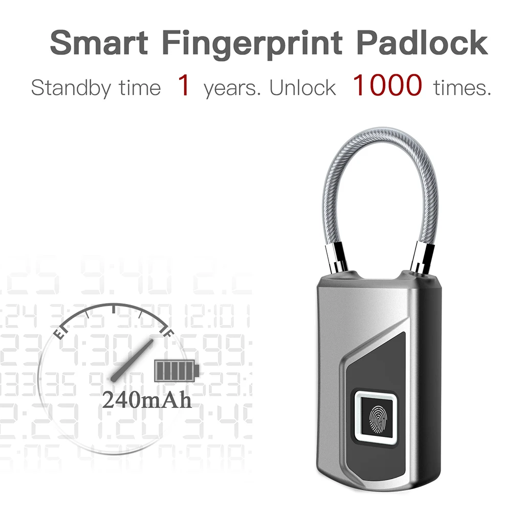 

Intelligent Lock Keyless Fingerprint Door Padlocks Travelling Household
