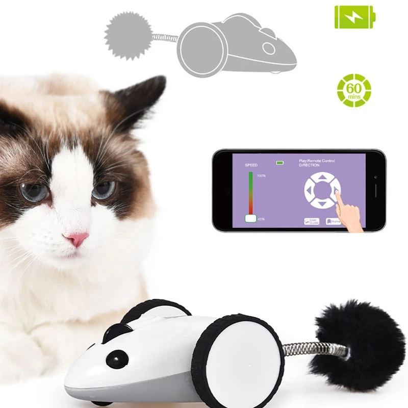 Аксессуары для кошек и мышей электрическая игрушка-мышь USB перезаряжаемая