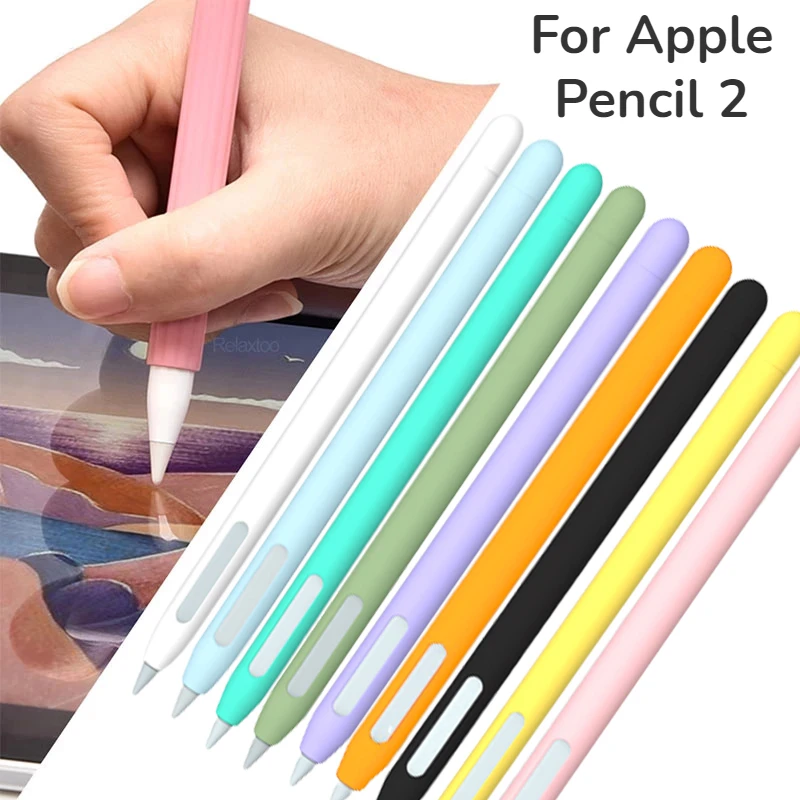 

For Apple Pencil 2nd Generation Soft Silicone Protective Case Non-slip Anti-scratch Color Cover For Ipad Apple Pencil 2 Potector