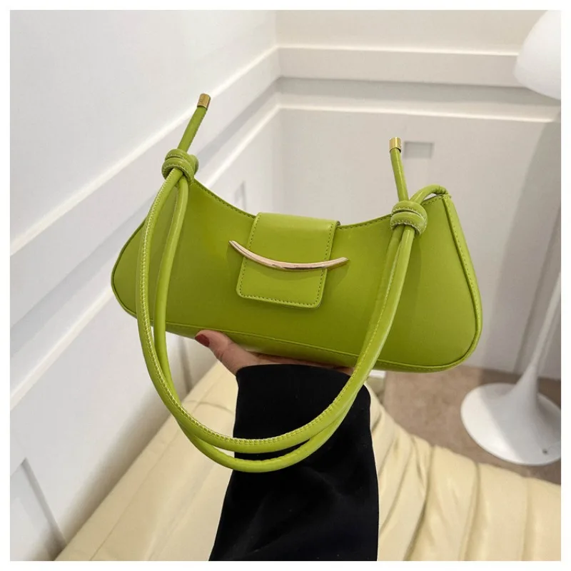 

Popular Belt Lock Handbag Summer New Ins Messenger Bag Texture Shoulder Bag Simple Underarm Bag Purses and Handbags Handbag