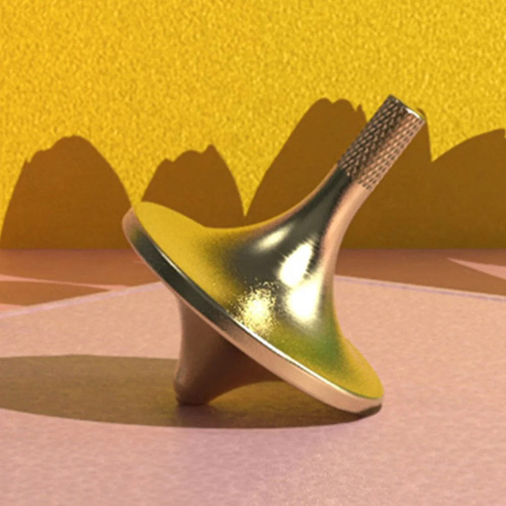 Топ-игрушка ручной поворот без сопротивления классический латунный маленький