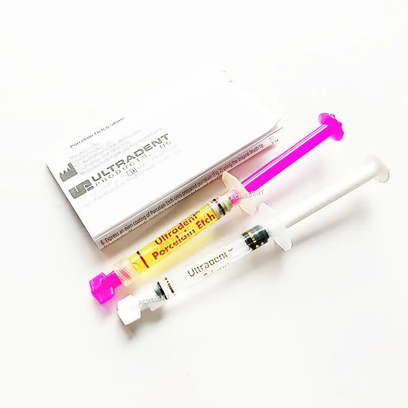 

Dental Ultradent Porcelain Etch 9% Hydrofluoric Acid Silane Dental 1.2MLX2