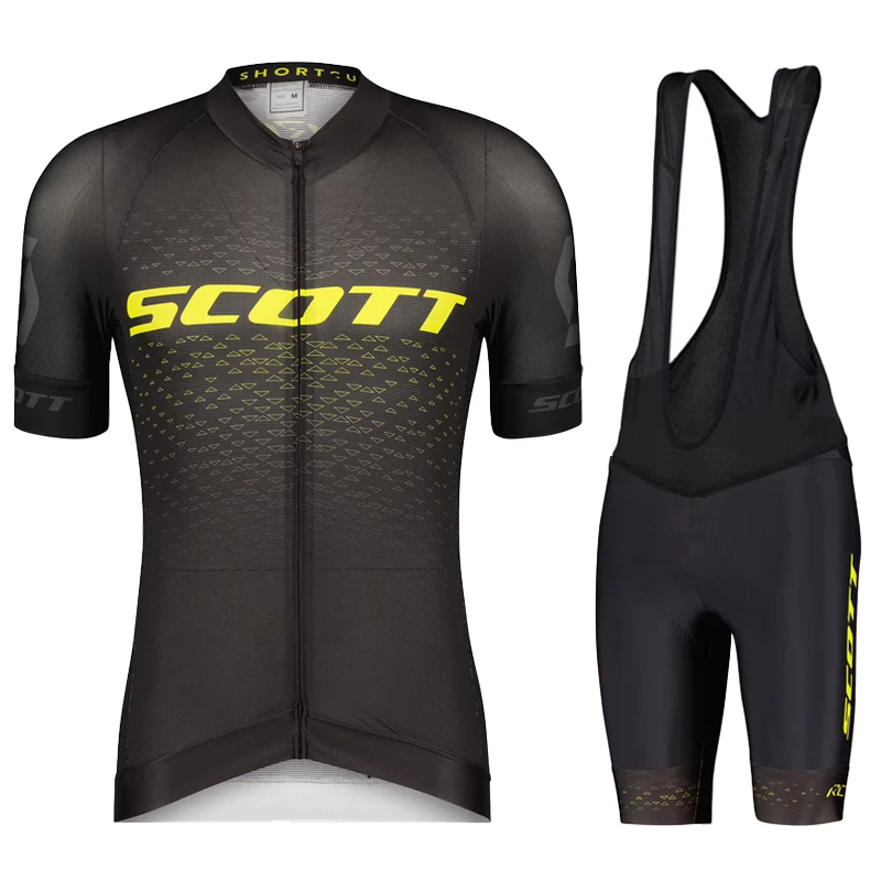

Cycling Mtb Scott Men's Jersey Bike Man Set Uniform Jacket Clothing Pants Bib Outfit Gel Shorts Sportswear Tricuta Sports Suit