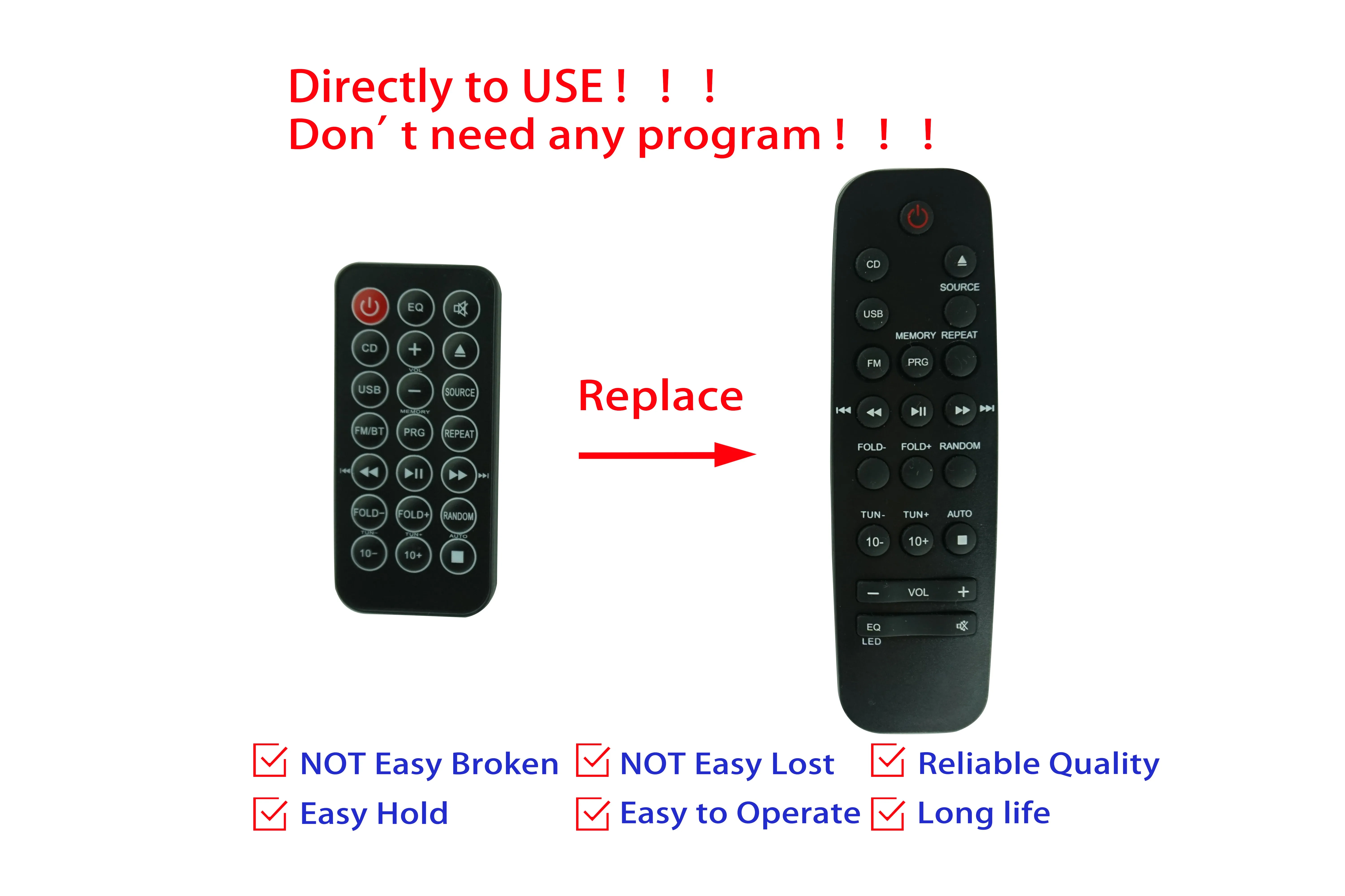 Remote Control For JVC RM-SUXF227DAB RM-SUXF227 UX-F227B Stereo CD Micro Hi-Fi Audio System