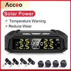 Электронные часы ACCEO на солнечной батарее, TPMS, умный монитор давления в шинах, предупреждение о температуре и давлении