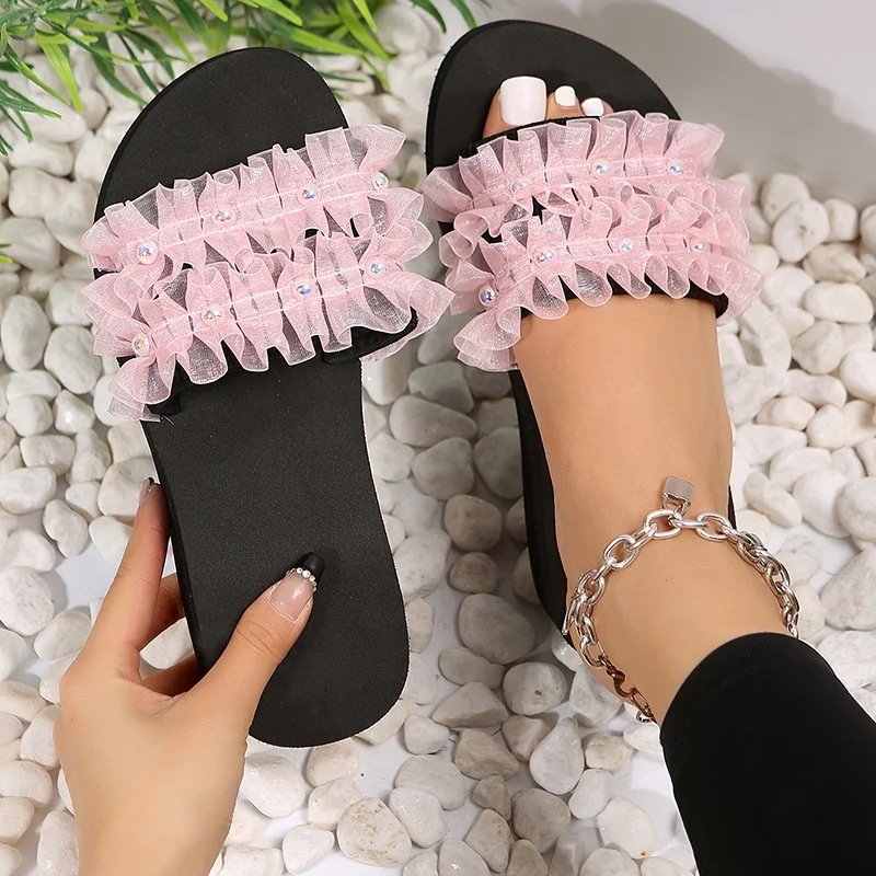 

Plus Size Female Shoes 2023 Summer New Open Toe Platform Women's Slippers Outdoor Wedge Casual Ladies Slippers Sandals for Women
