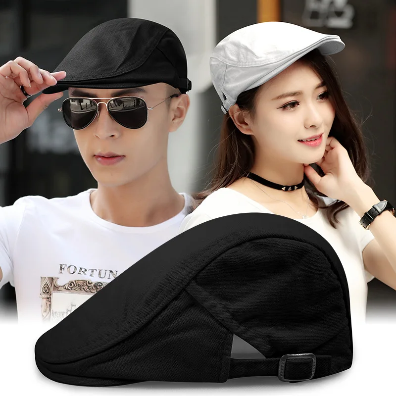 

Big Size Beret Man Spring and Summer Korean Version of The Cap Woman Simple Casual Forward Hat Hat Men British Painter Hat 2022