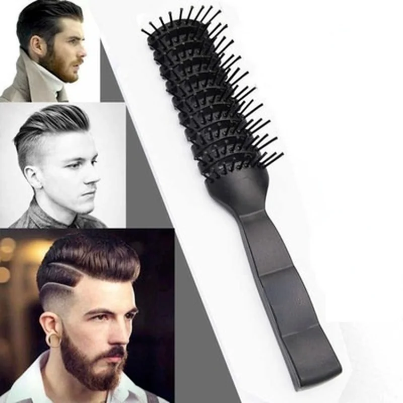 

1pc Men Hair Brush Hairdressing Salon Barber Anti-static Heat Comb Hair Wig Styling Tool Comb Brush Healthy Massage Tools