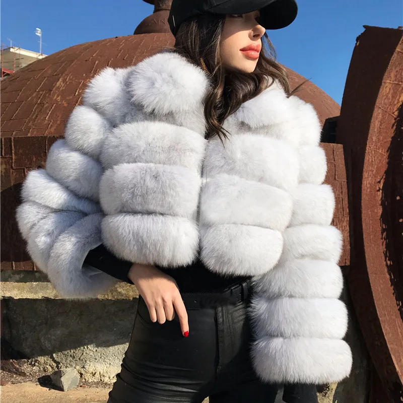 

2022Natural Fox Fur Fashionable Jacket Autumn and Winter Warm Real Leather Grass Meets Dynamic Maomao Really Is null Resistance