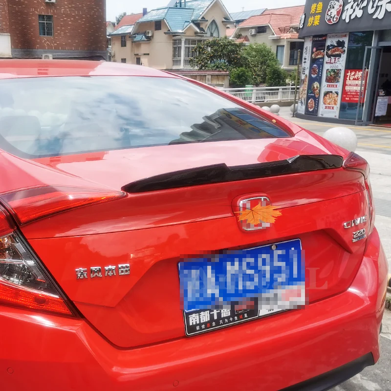 Стильный спойлер для багажника Honda Civic 10-20 лет седан M4 внешний вид комплект аксессуаров для тюнинга кузова заднего крыла автомобиля Стильный спойлер для багажника Honda Civic 10-20 лет седан M4 внешний вид комплект аксессуаров для тюнинга кузова заднего крыла автомобиля