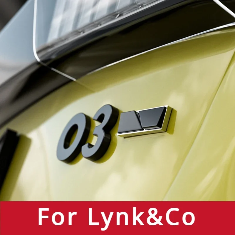 Фото Автомобильная наклейка для Lynk&Co 01 02 03 03+ 05 06 08 09 с задним логотипом, матовый черный английский логотип ABS с модификационными аксессуарами №1