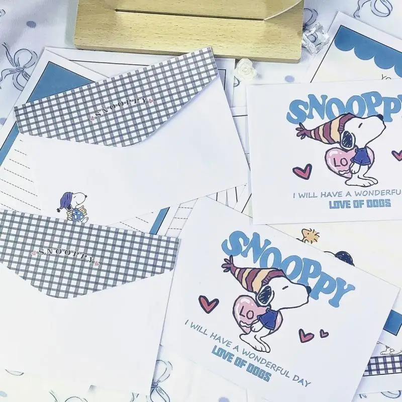 Мультфильм Kawaii Snoopy конверт канцелярские принадлежности поздравительная