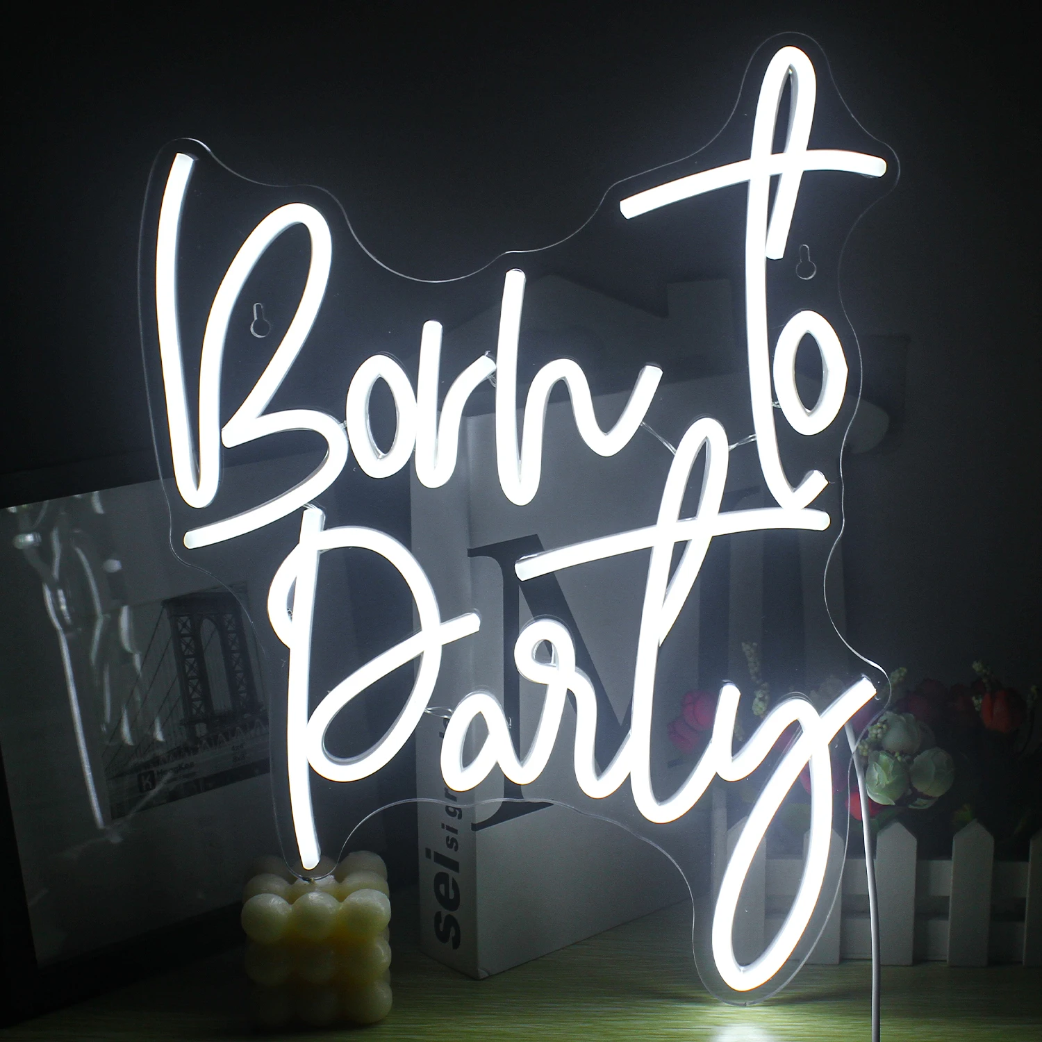 

Wanxing Neon Sign Custom Borh to Party Light LED Transparent Wedding Bar Room Club Bedroom Atmosphere Wall Decor Gift