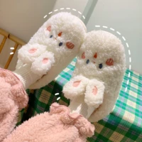 upgrade cute animal slipper for women girls fashion kawaii fluffy winter warm slippers woman cartoon bunny house slippers