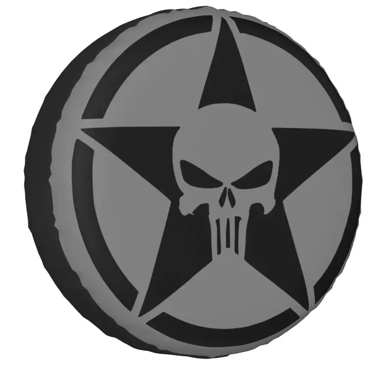 

Военная Крышка Запасного Колеса с черепом и звездой для Toyota Land Cruiser, Prado, Jeep, RV, SUV, RV, транспортного средства 14 дюймов 15 дюймов 16 дюймов 17 дюймов