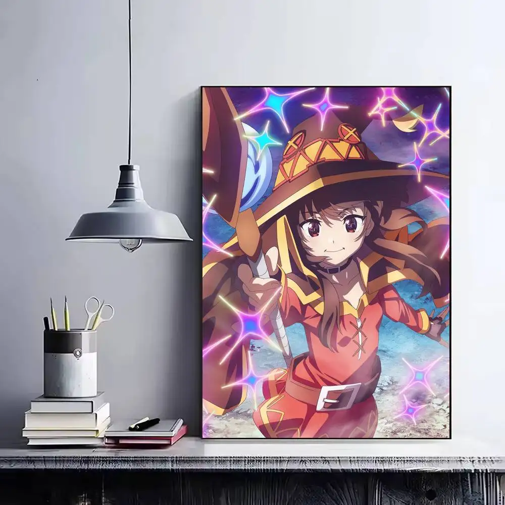 Фото Постер M-Megumin, HD качество, настенный декор, ретро-постеры для дома, декор стен комнаты, самоклеящийся №4