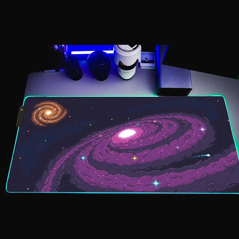 

Space Gaming Mouse Pad RGB Large Home Custom Mousepad Gamer Office Natural Rubber XXL Mouse Mat Desk Keyboard Pad Mouse Pad Mat