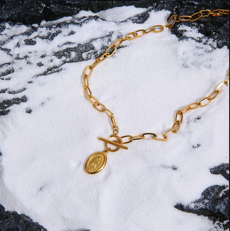 Женское Ожерелье из нержавеющей стали золотистого/серебристого цвета