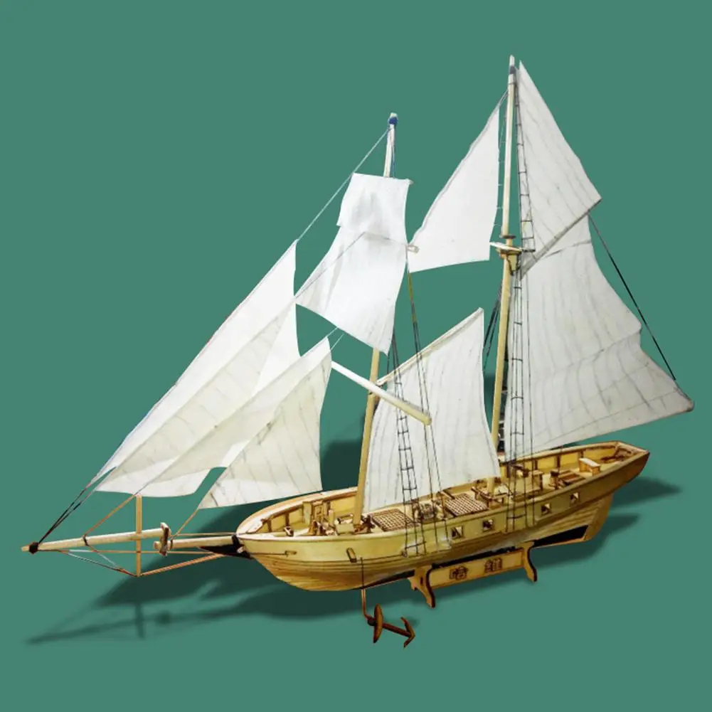 

Assembling Building Kits Ship Model Wooden Sailboat Toys Harvey Sailing Model Assembled Wooden Kit DIY