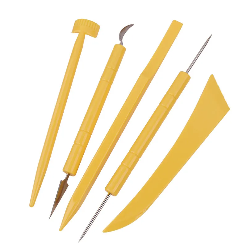 

Mud Sculpture Tools 5pcs/set of Clay Handmade DIY Plastic Cutting Mud Knife Children's Pottery Soft Clay Modeling Texture Tool
