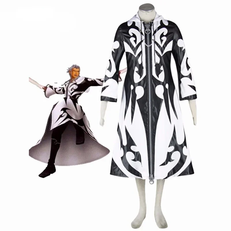 Kingdom Hearts Косплей Организация XIII Xemnas Халат Хэллоуин Костюм для взрослых и детей