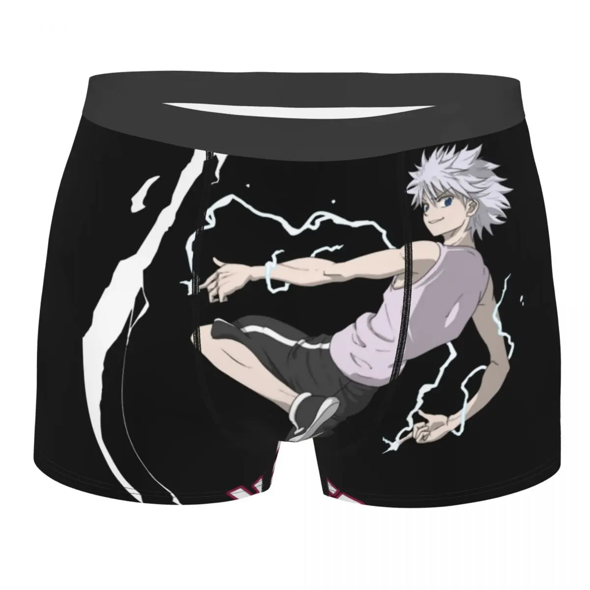 

Мужские боксеры Hunter X Hunter Kilua, дышащее нижнее белье, короткие трусики-шорты Humor