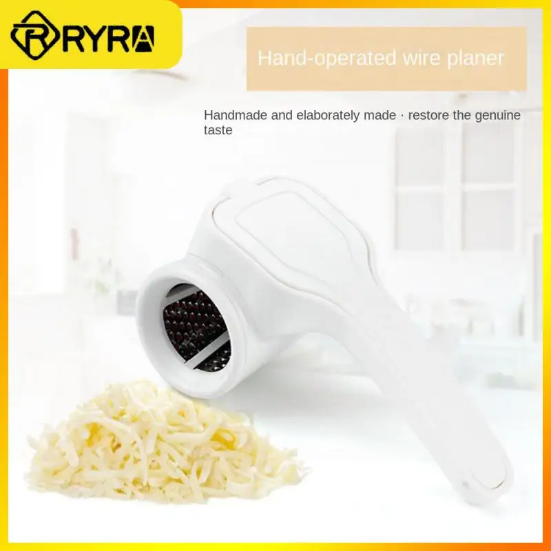 Diy Cheese Cutter Durable Cheese Shredder Rotary Durable Pressure Cheese Grater Kitchen Gadgets Stainless Steel Pp Drums Blades