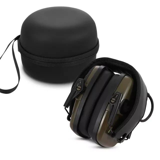 

Electronic Shooting Earmuff Case Anti-noise Headphone Sound Amplification Hearing Protection Headset Foldable with bag