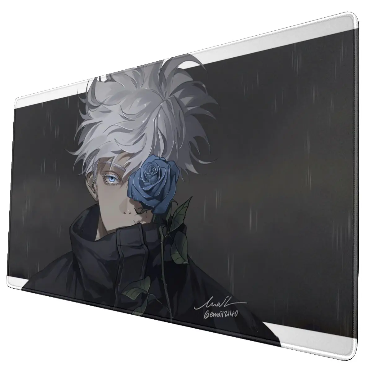 

Jujutsu Kaisen Gojo Satoru Anime Flowers Rose Laptop Mouse Pad Keyboard Desk Mat Fushiguro Megumi Big Rubber Mousepad for Gamers