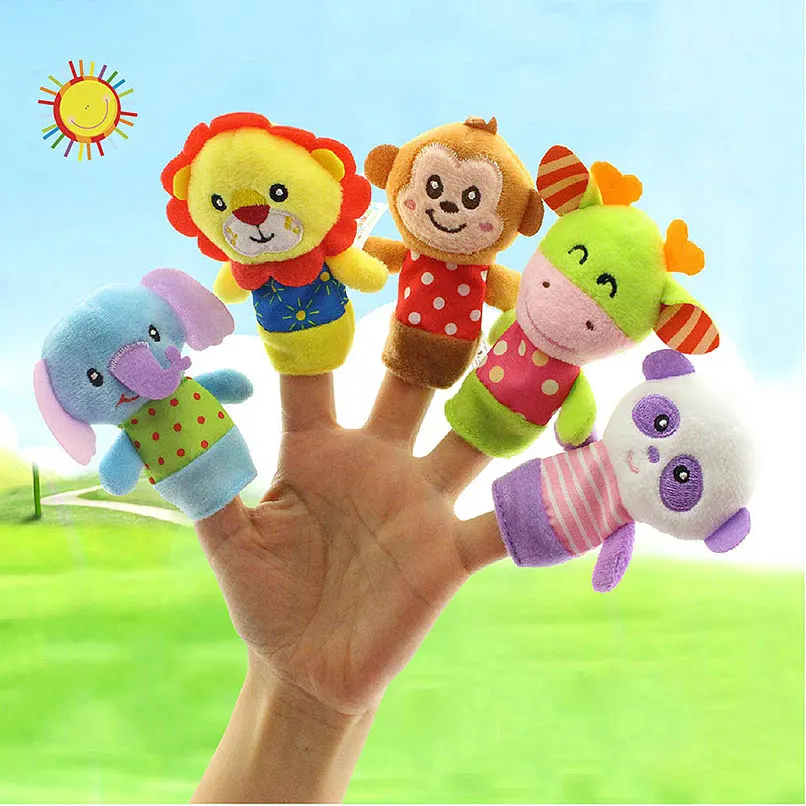 

5pcs/set Baby Plush Finger Puppets Appease Zoo Animals Toddlers Infant Children Soft Toys Doll Story Time Playtime Rattle