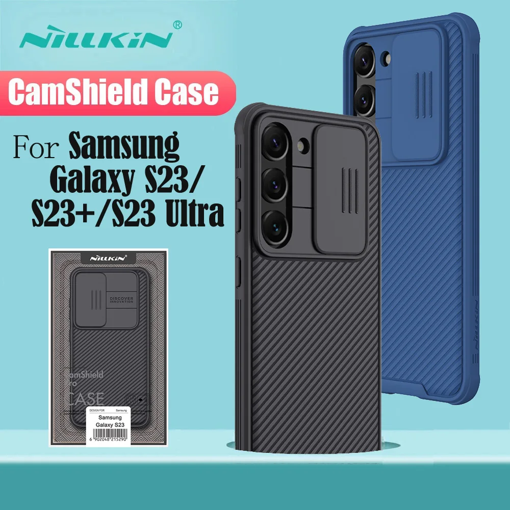 Ультратонкий чехол NILLKIN CamShield Pro для Samsung Galaxy S23 /S23 Ultra, защитный бампер для камеры слайдер, защита конфиденциальности, для Samsung S23 + Plus