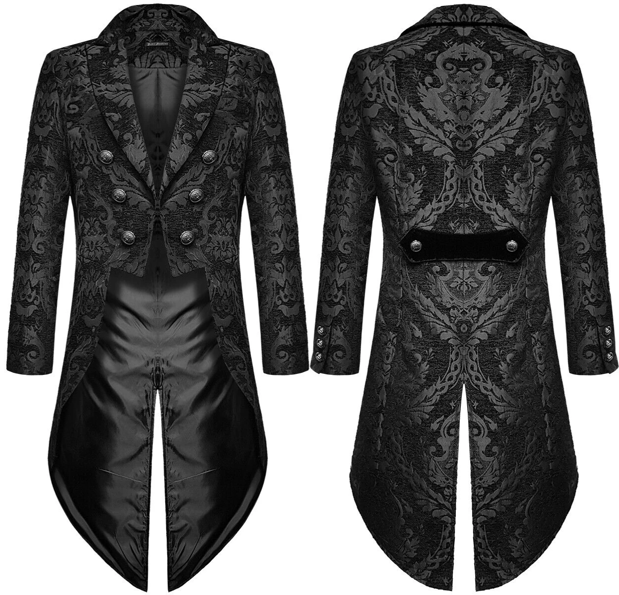 Black Brocade Damask Wedding