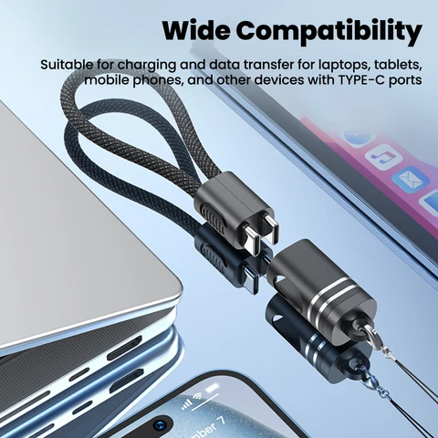 Elough PD 66 Вт короткий кабель типа C — тип C для быстрой зарядки портативный PD20W USB C — Lightning кабель для iPhone 16 15