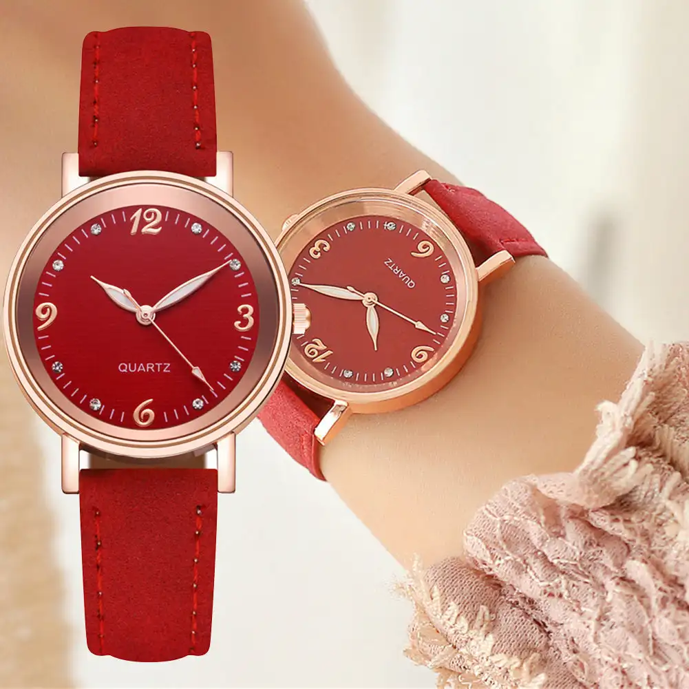 

Casual Luminous Women Watch Leather Bracelet Quartz Wrist Watches