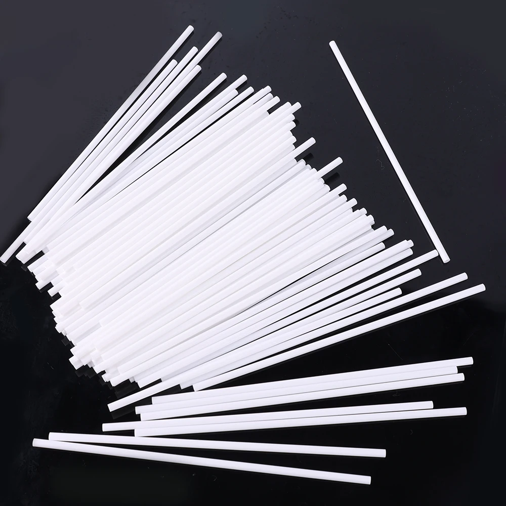 100 шт. Пластиковые палочки для леденцов и тортов, непригодные к повторному использованию, для конфетных леденцов, безопасного пищевого класса, шоколадных инструментов.