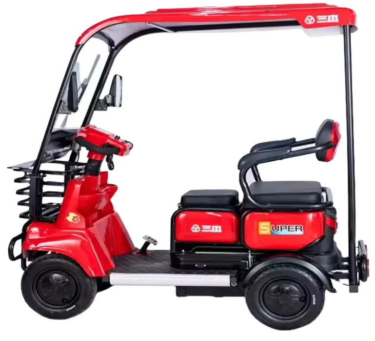 Новый электрический четырехколесный с держателем для мобильного телефона